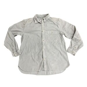 Urban Outfitters Corduroy Button Up Shirt Mens Medium Blue Long Sleeve Pocket